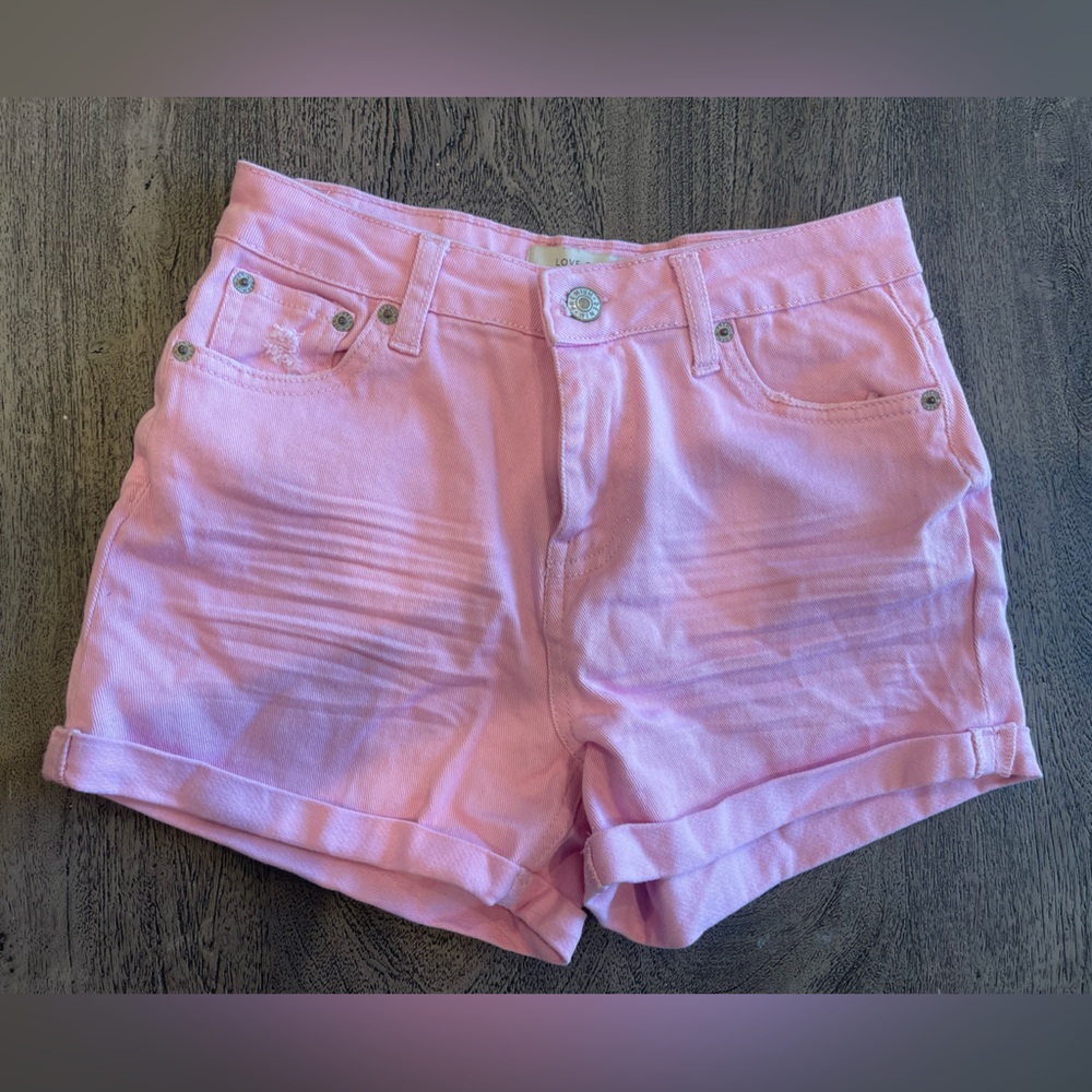 Love Tree Pink Denim Shorts